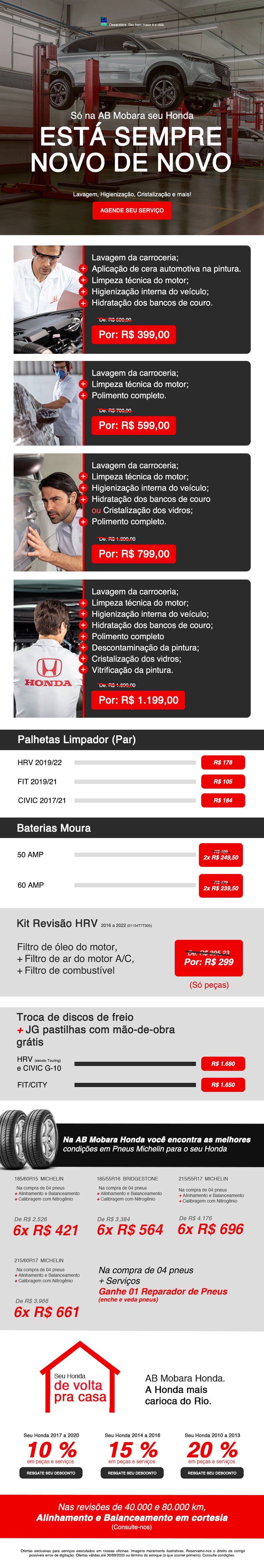 Seu Honda novo de Novo